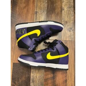 Nike Dunk High EMB Lakers Puple New without Box Mens Size 7.5 Womens Size 9